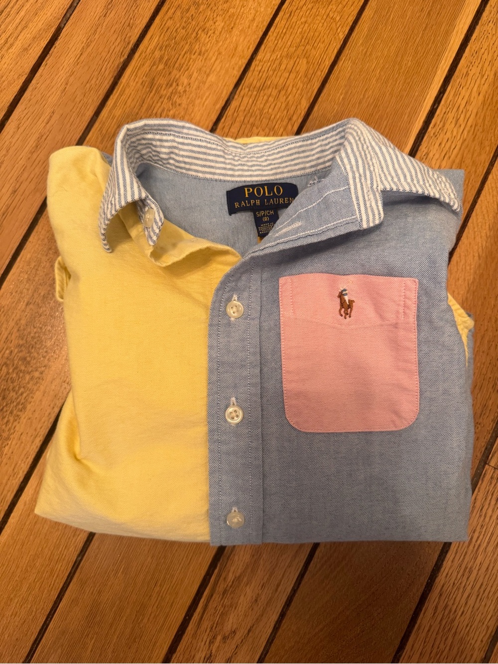 Polo by Ralph Lauren Pastel Patchwork Button-Down Shirt - Picture 4 of 5